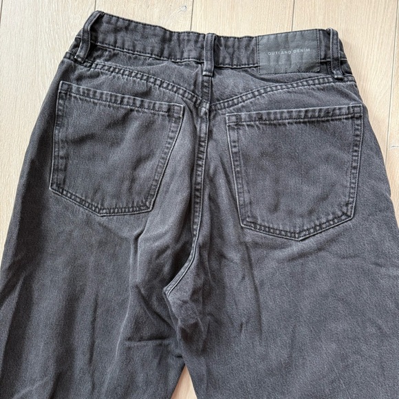 Outland Denim Abigail High Rise Girlfriend Organic Cotton Jeans Aged Black Sz 26 - Picture 12 of 16